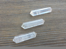 Load image into Gallery viewer, NATURAL CLEAR QUARTZ Double Terminated Gemstone Crystal Pencil Point (One)