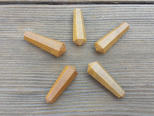 Load image into Gallery viewer, NATURAL CAMEL JASPER Double Terminated Gemstone Crystal Pencil Point (One)