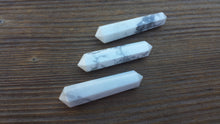 Load image into Gallery viewer, NATURAL HOWLITE Double Terminated Gemstone Crystal Pencil Point (One)