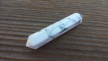 Load image into Gallery viewer, NATURAL HOWLITE Double Terminated Gemstone Crystal Pencil Point (One)