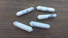 Load image into Gallery viewer, NATURAL HOWLITE Double Terminated Gemstone Crystal Pencil Point (One)