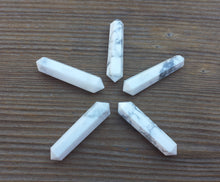 Load image into Gallery viewer, NATURAL HOWLITE Double Terminated Gemstone Crystal Pencil Point (One)