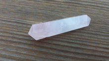 Load image into Gallery viewer, NATURAL ROSE QUARTZ Double Terminated Gemstone Crystal Pencil Point (One)
