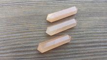 Load image into Gallery viewer, NATURAL PEACH AVENTURINE Double Terminated Gemstone Crystal Pencil Point (One)