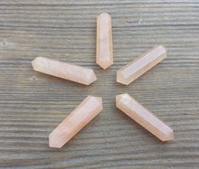 Load image into Gallery viewer, NATURAL PEACH AVENTURINE Double Terminated Gemstone Crystal Pencil Point (One)