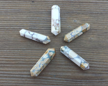 Load image into Gallery viewer, NATURAL FOSSIL JASPER Double Terminated Gemstone Crystal Pencil Point (One)