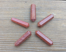 Load image into Gallery viewer, NATURAL RED JASPER Double Terminated Gemstone Crystal Pencil Point (One)