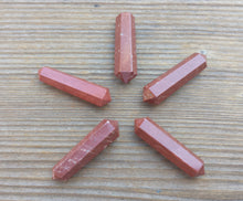 Load image into Gallery viewer, NATURAL RED JASPER Double Terminated Gemstone Crystal Pencil Point (One)
