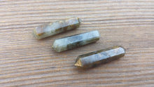 Load image into Gallery viewer, NATURAL LABRADORITE Double Terminated Gemstone Crystal Pencil Point (One)