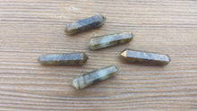 Load image into Gallery viewer, NATURAL LABRADORITE Double Terminated Gemstone Crystal Pencil Point (One)