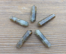Load image into Gallery viewer, NATURAL LABRADORITE Double Terminated Gemstone Crystal Pencil Point (One)