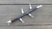 Load image into Gallery viewer, Rosewood Tree Inspired Wand with Clear Quartz Points
