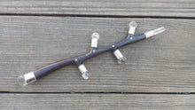 Load image into Gallery viewer, Rosewood Tree Inspired Wand with Clear Quartz Spheres