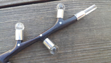 Load image into Gallery viewer, Rosewood Tree Inspired Wand with Clear Quartz Spheres