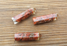 Load image into Gallery viewer, RED JASPER ORGONE Single Terminated Gemstone Crystal Pencil Point (One)