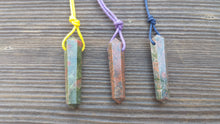 Load image into Gallery viewer, UNAKITE Crystal Point Pendant With Adjustable Cord Stone Natural Gemstone