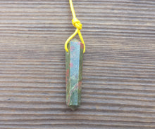 Load image into Gallery viewer, UNAKITE Crystal Point Pendant With Adjustable Cord Stone Natural Gemstone
