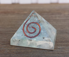 Load image into Gallery viewer, Small (25-30mm) FLUORITE COIL Orgone Gemstone Pyramid Small Pyramid Orgone