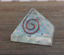 Load image into Gallery viewer, Small (25-30mm) FLUORITE COIL Orgone Gemstone Pyramid Small Pyramid Orgone