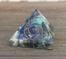 Load image into Gallery viewer, Small (25-30mm) CHRYSOCOLLA COIL Orgone Gemstone Pyramid Small Pyramid Orgone