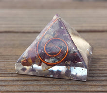 Load image into Gallery viewer, Small (25-30mm) MOOKAITE JASPER COIL Orgone Gemstone Pyramid Small Pyramid Orgone