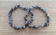 Load image into Gallery viewer, SNOWFLAKE OBSIDIAN Natural Stone Gemstone Stretchy Chip Bracelet