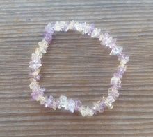 Load image into Gallery viewer, AMETRINE Natural Stone Gemstone Stretchy Chip Bracelet