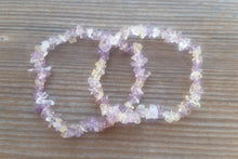 Load image into Gallery viewer, AMETRINE Natural Stone Gemstone Stretchy Chip Bracelet