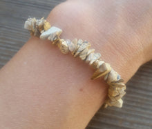Load image into Gallery viewer, PICTURE JASPER Natural Stone Gemstone Stretchy Chip Bracelet