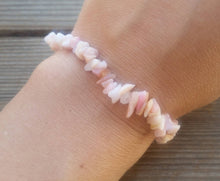 Load image into Gallery viewer, PINK OPAL Natural Stone Gemstone Stretchy Chip Bracelet