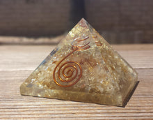 Load image into Gallery viewer, Extra Large (70-75mm) CITRINE Orgone Gemstone Pyramid X-Large Pyramid Orgone