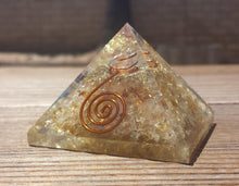 Load image into Gallery viewer, Extra Large (70-75mm) CITRINE Orgone Gemstone Pyramid X-Large Pyramid Orgone