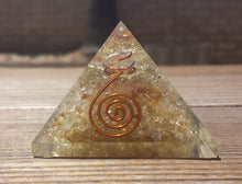 Load image into Gallery viewer, LARGE (50-55mm) CITRINE Orgone Gemstone Pyramid Large Pyramid Orgone