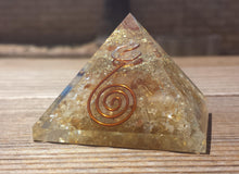 Load image into Gallery viewer, LARGE (50-55mm) CITRINE Orgone Gemstone Pyramid Large Pyramid Orgone