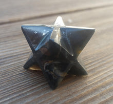 Load image into Gallery viewer, GEMSTONE MERKABA STAR Natural Blue Tiger Eye (One)