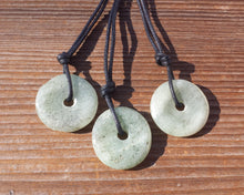 Load image into Gallery viewer, GREEN AVENTURINE Doughnut Pendant With Cord Stone Natural Gemstone