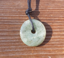 Load image into Gallery viewer, GREEN AVENTURINE Doughnut Pendant With Cord Stone Natural Gemstone