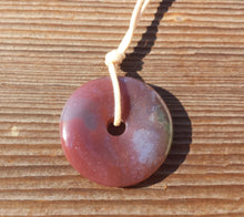 Load image into Gallery viewer, FANCY AGATE Doughnut Pendant With Cord Stone Natural Gemstone