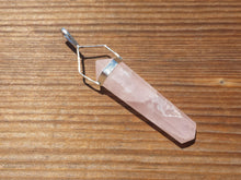 Load image into Gallery viewer, Natural ROSE QUARTZ Crystal D - Point Pendant Gemstone