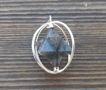 Load image into Gallery viewer, Natural BLUE AVENTURINE Merkaba Pendant Gemstone Merkaba Spinning Star Pendant