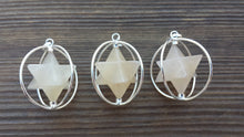 Load image into Gallery viewer, Natural GOLDEN QUARTZ Merkaba Pendant Gemstone Merkaba Spinning Star Pendant