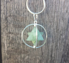 Load image into Gallery viewer, Natural GREEN AVENTURINE  Merkaba Pendant Gemstone Merkaba Spinning Star Pendant