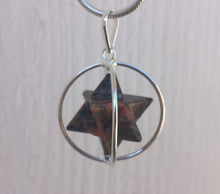 Load image into Gallery viewer, Natural UNAKITE  Merkaba Pendant Gemstone Merkaba Spinning Star Pendant