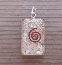 Load image into Gallery viewer, ORGONE CLEAR QUARTZ Gemstone Rectangle Pendant Orgone (One)