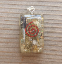 Load image into Gallery viewer, ORGONE LABRADORITE Gemstone Rectangle Pendant Orgone (One)