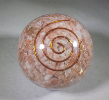 Load image into Gallery viewer, Medium (40-50mm) SUNSTONE Orgone Gemstone Sphere Orgone Sphere