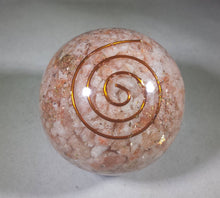 Load image into Gallery viewer, Medium (40-50mm) SUNSTONE Orgone Gemstone Sphere Orgone Sphere