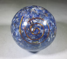 Load image into Gallery viewer, Medium (40-50mm) SODALITE Orgone Gemstone Sphere Orgone Sphere