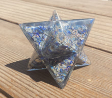 Load image into Gallery viewer, Extra Large (80-85MM) LAPIS LAZULI Orgone Gemstone Merkaba Star (One)