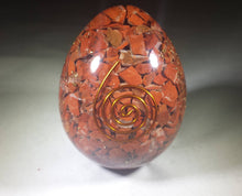 Load image into Gallery viewer, Large (70-75mm) RED JASPER Orgone Gemstone Egg